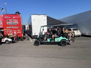 Tourists Exploring Anna Maria Island by Golf Cart